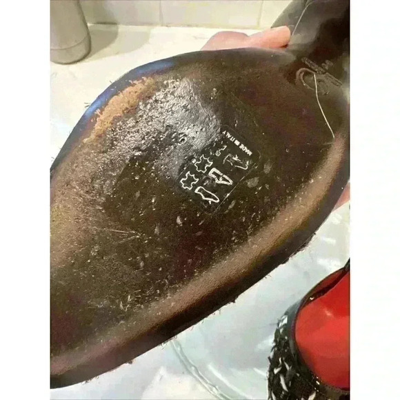 ST. JOHN COUTURE d'Orsay Brown Patent Leather Tweed Pumps/Heels 9 Made in Italy - Picture 11 of 16